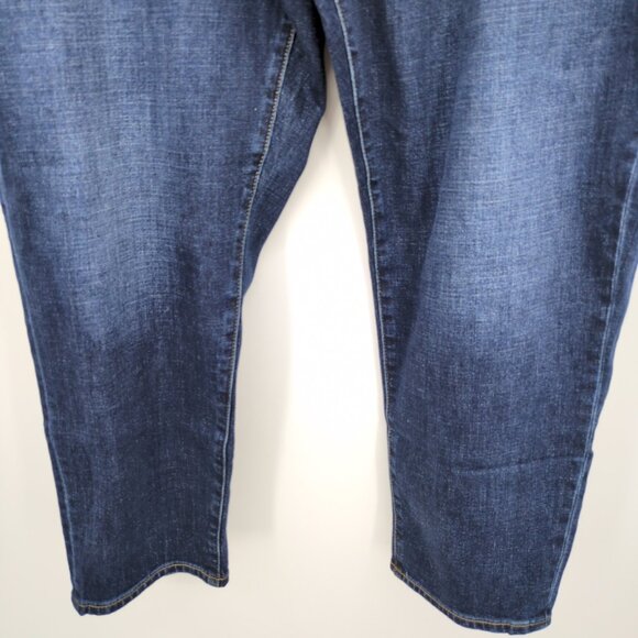 New Gap Girlfriend Mid Rise Jeans Dark Wash Tapered Size 35/20R Casual Denim - Picture 5 of 10